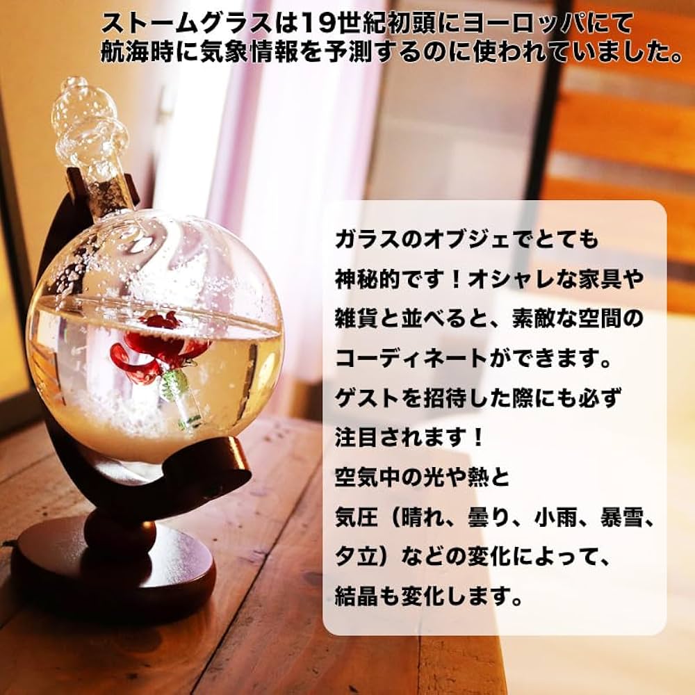 Amazon.co.jp: 【LifeRed】 地球儀ストームグラス 天気予報器
